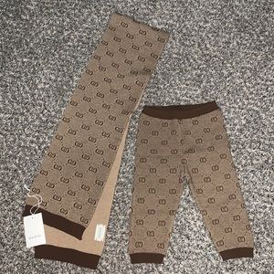 Gucci Embroidered Pants , scarf sold